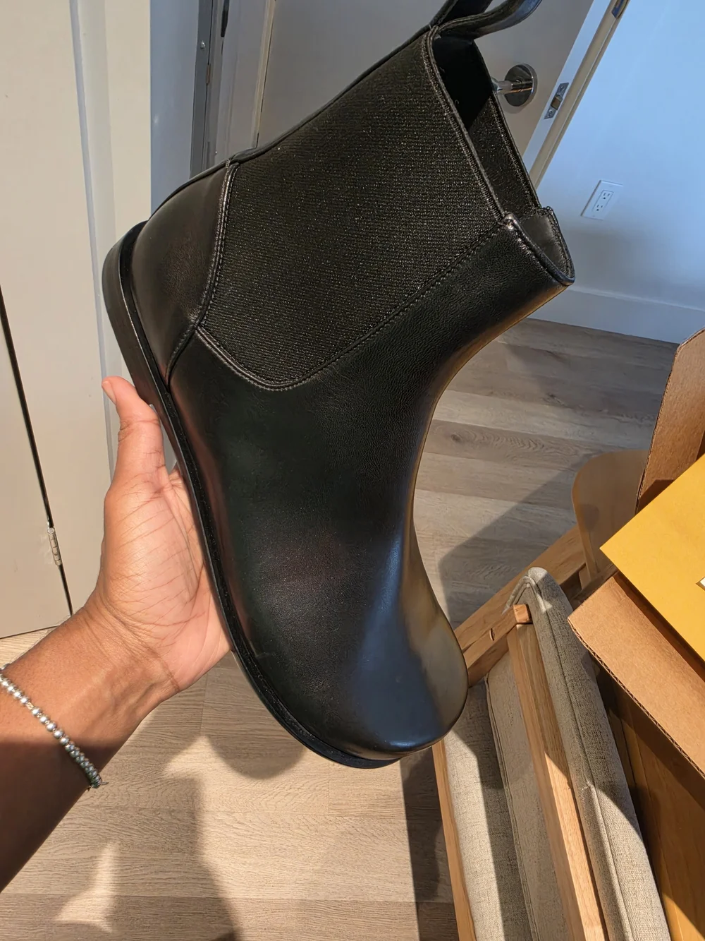 Fendi Men’s Black Leather Chelsea Boots